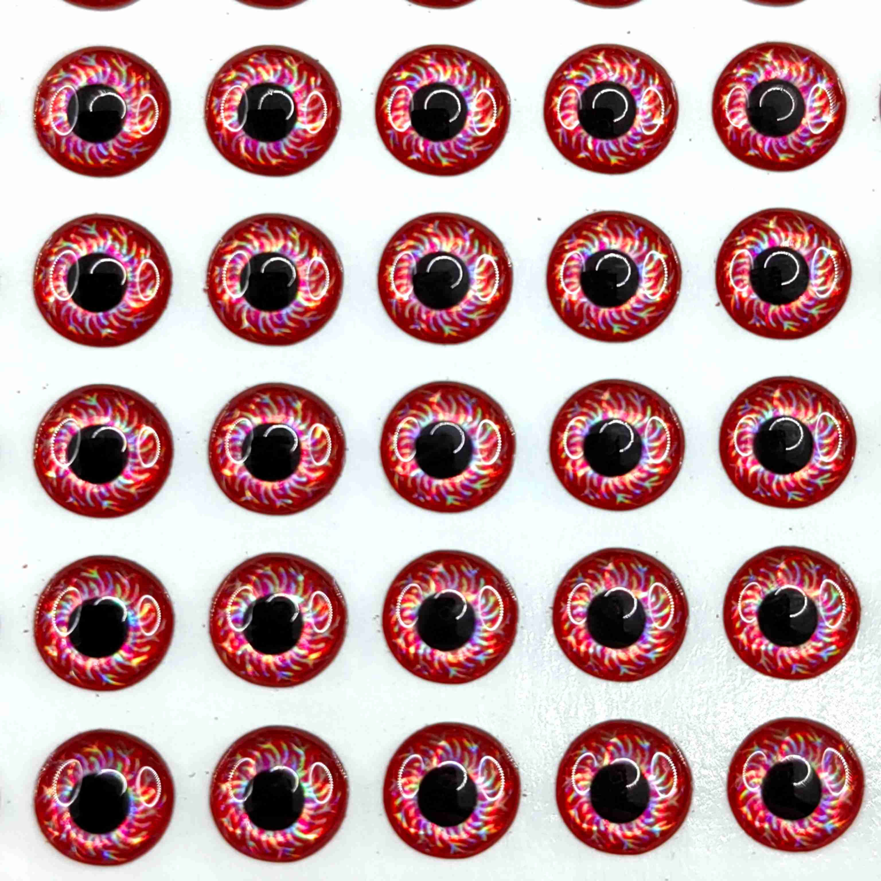 Holographic 100-Pack 3D Holographic - Self-Adhesive, 6-12mm For Fly Tying & Crafts Fishing Lure Eyes Holographic 100-Pack 3D Holographic - Self-Adhesive, 6-12mm For Fly Tying & Crafts Fishing Lure Eyes