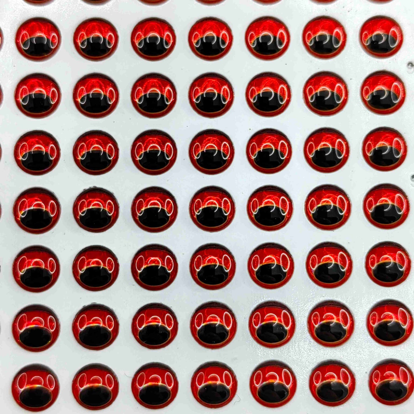 E61 Holographic Red/Black/Brown Half Moon Pupil 3D Fishing Lure Eye - Custom Lure Online