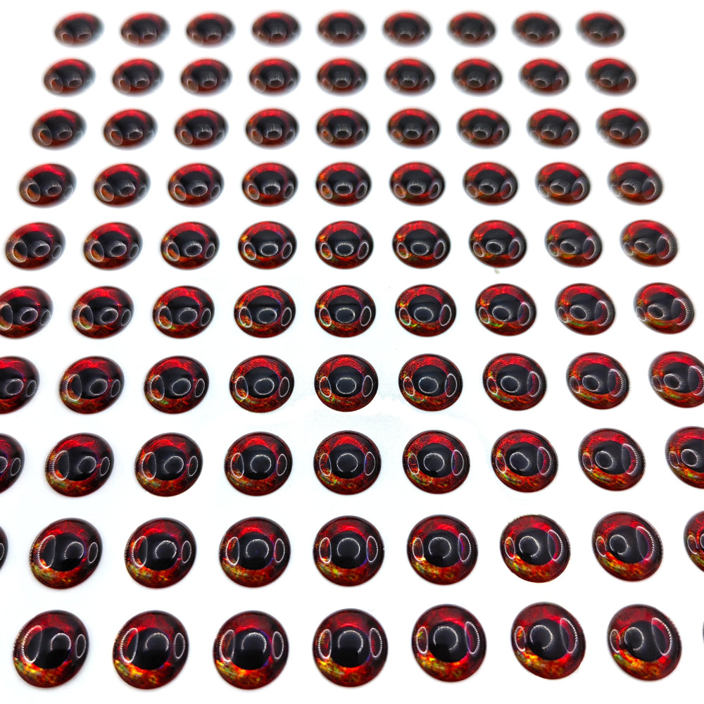 Gold/Red/Black Round Pupil 3D Lure Eye