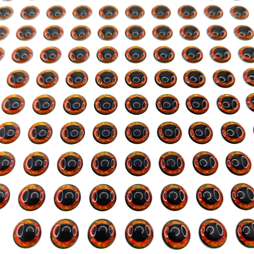 Orange/Red/Black Round Pupil 3D Lure Eye