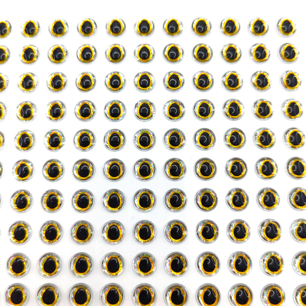 Silver/Gold/Black Trangle Pupil 3D Lure Eye