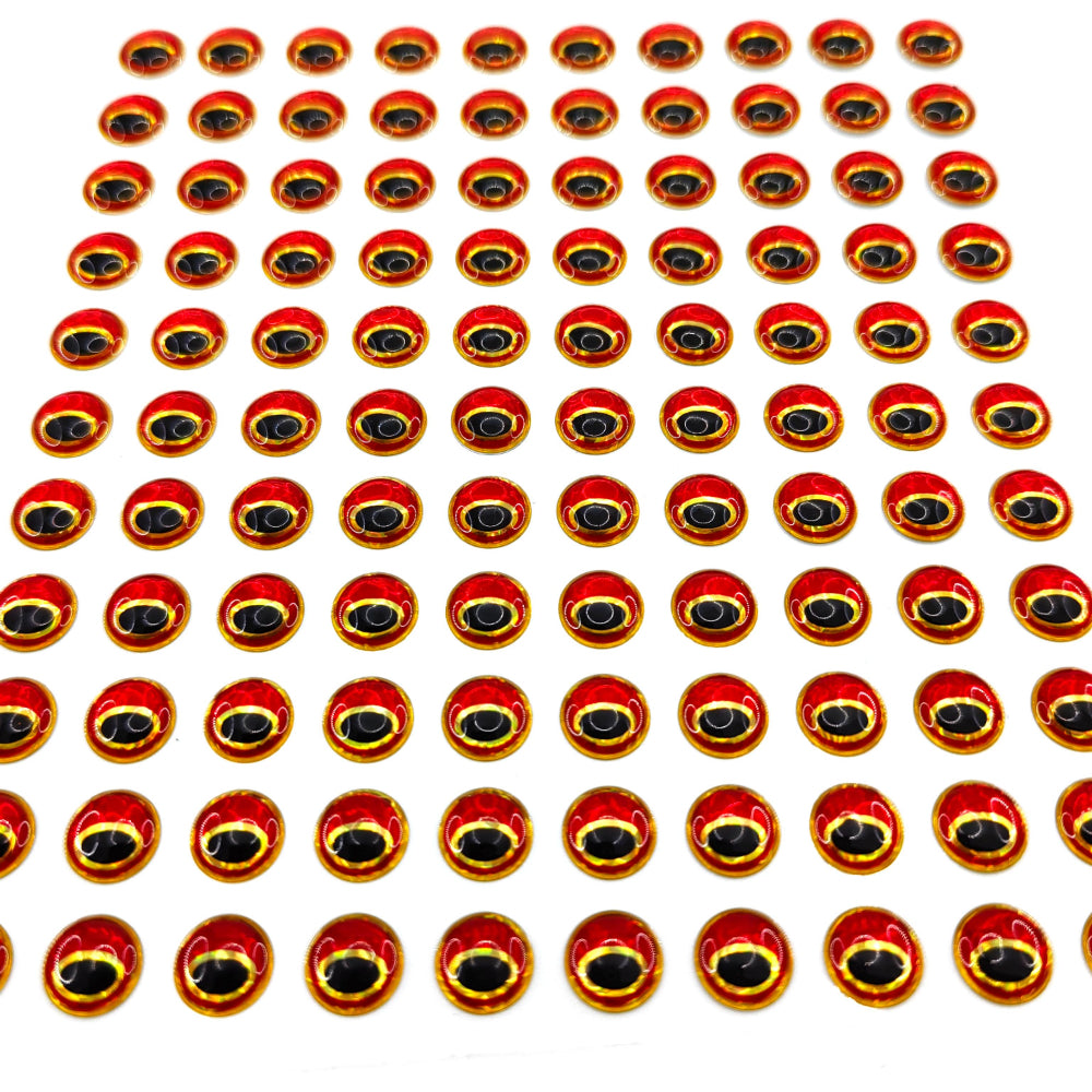 Gold/Red/Black Oval Pupil 3D Lure Eye