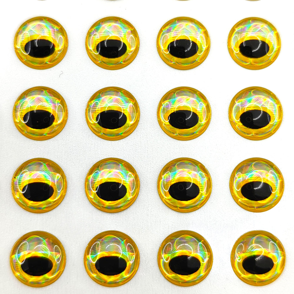 24 Pack – Living Eyes Glacier – 1/8" (3mm) 3D Soft Molded Lure Eyes – Fly Tying