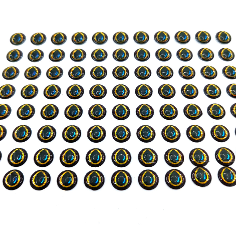 Gold/Blue/Black Trangle Pupil 3D Lure Eye