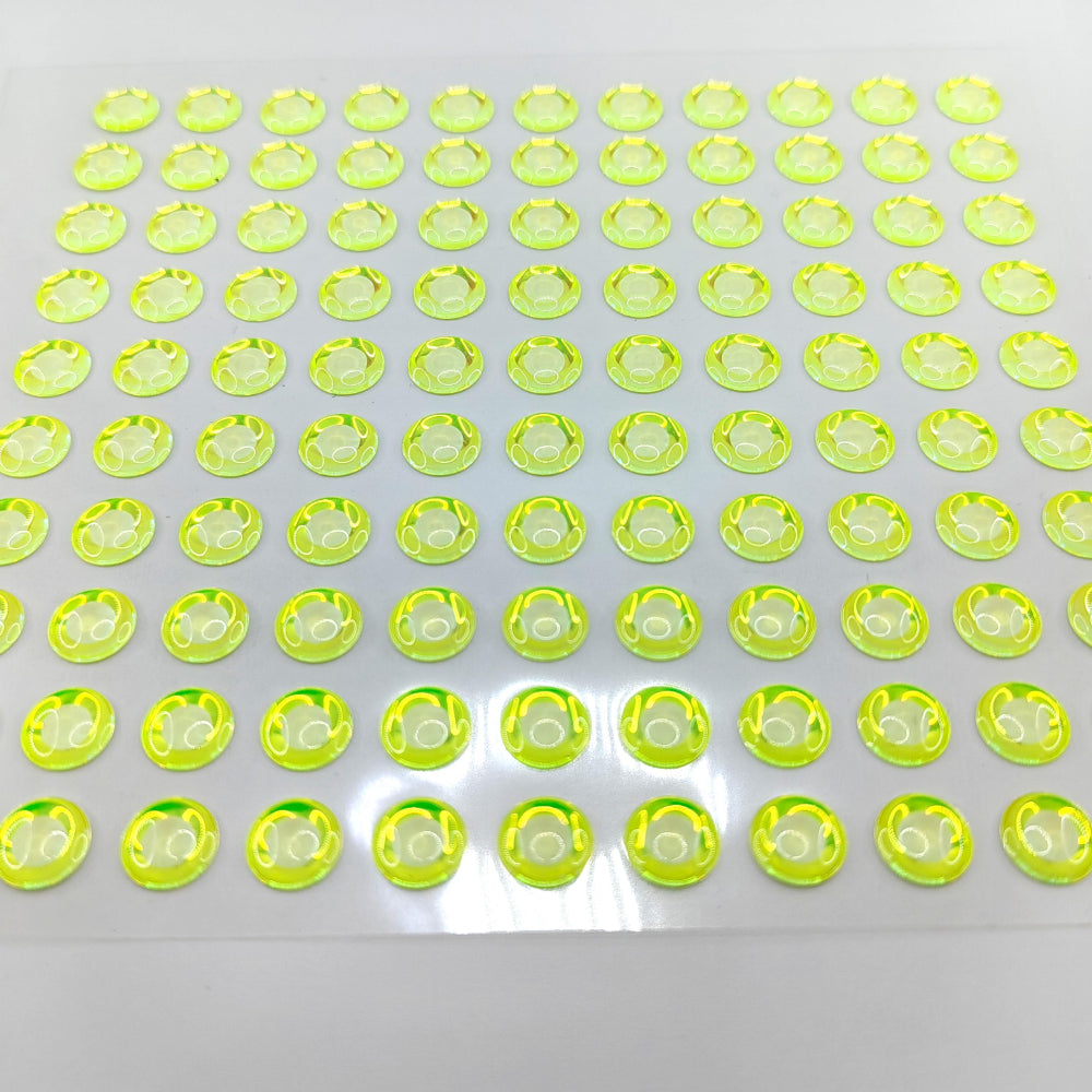 Lemon/White Whiteout Round Pupil 3D Eye