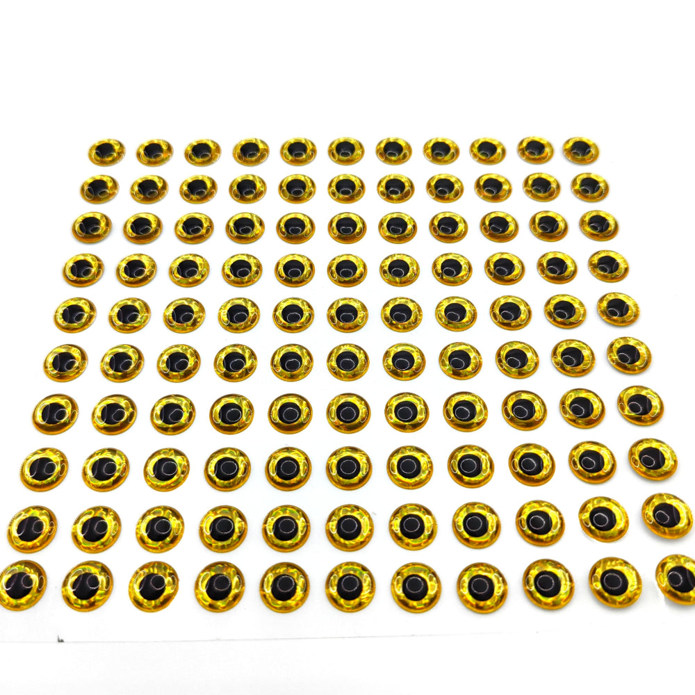 Gold/Black Round Pupil 3D Lure Eye