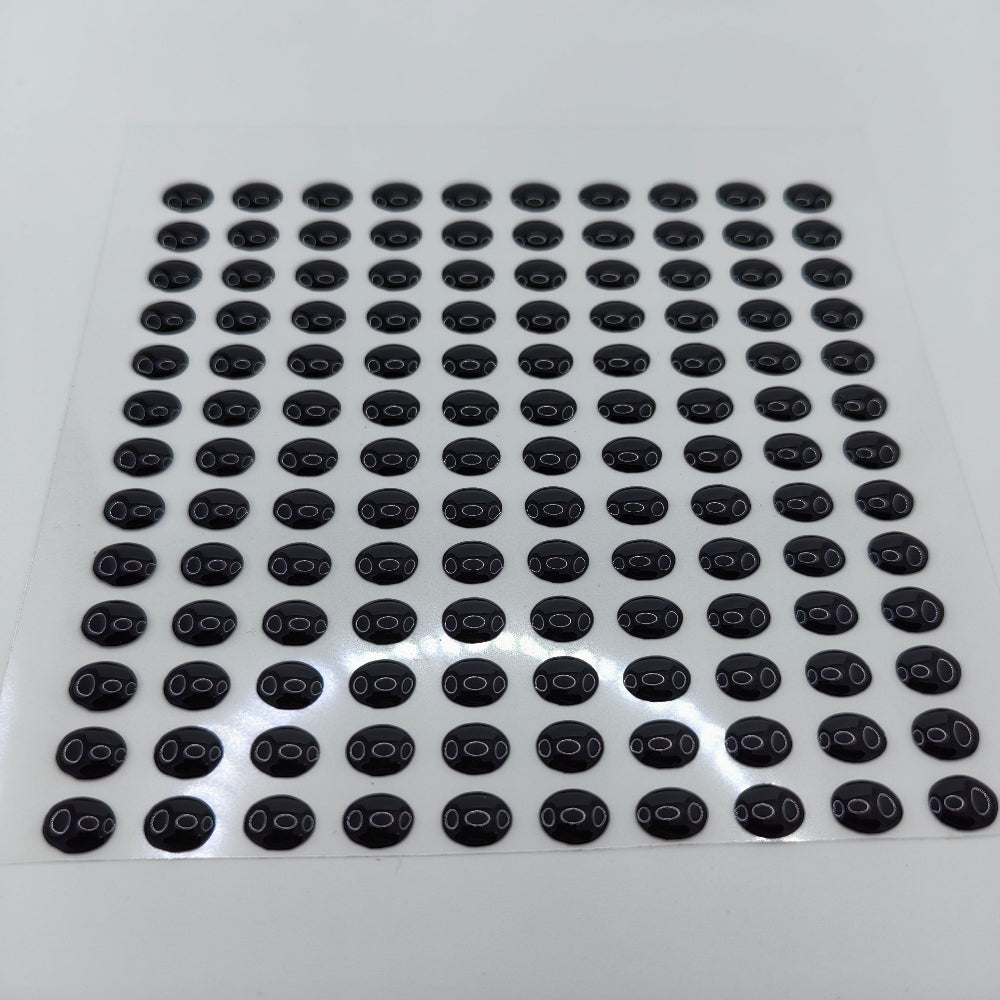 E72 Oval Solid Black 3D Lure Eye