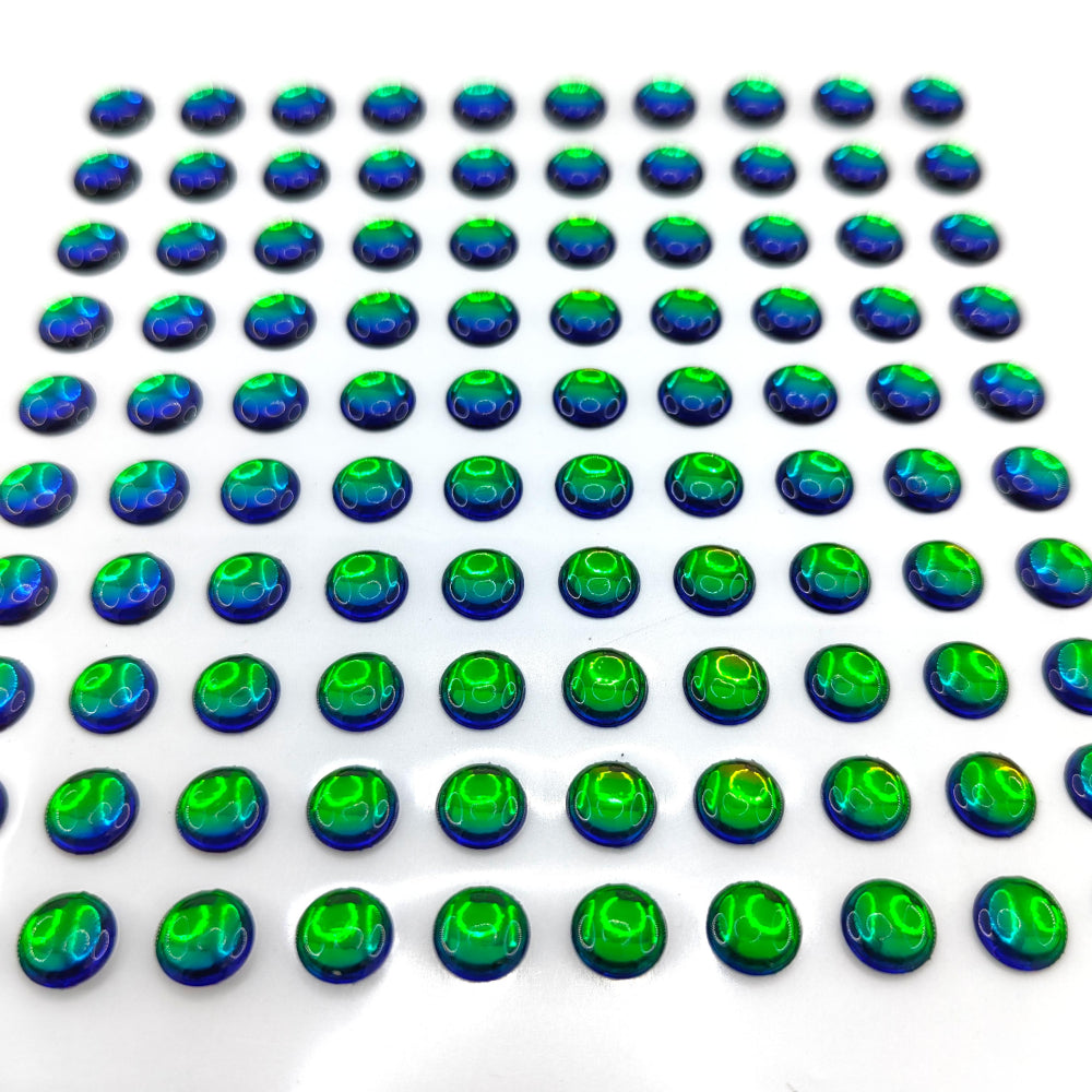 Iridescent Orange Green 3D Lure Eye