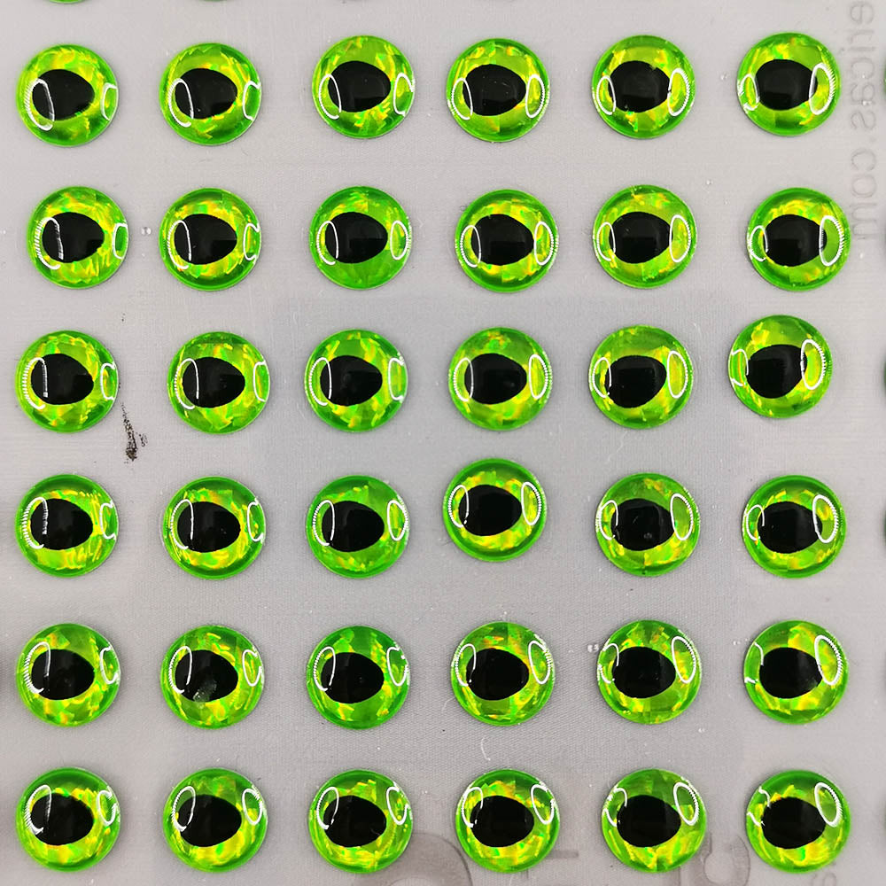 Green & Black 3D Lure Eyes – Craft Striking Baits – Custom Lure Online