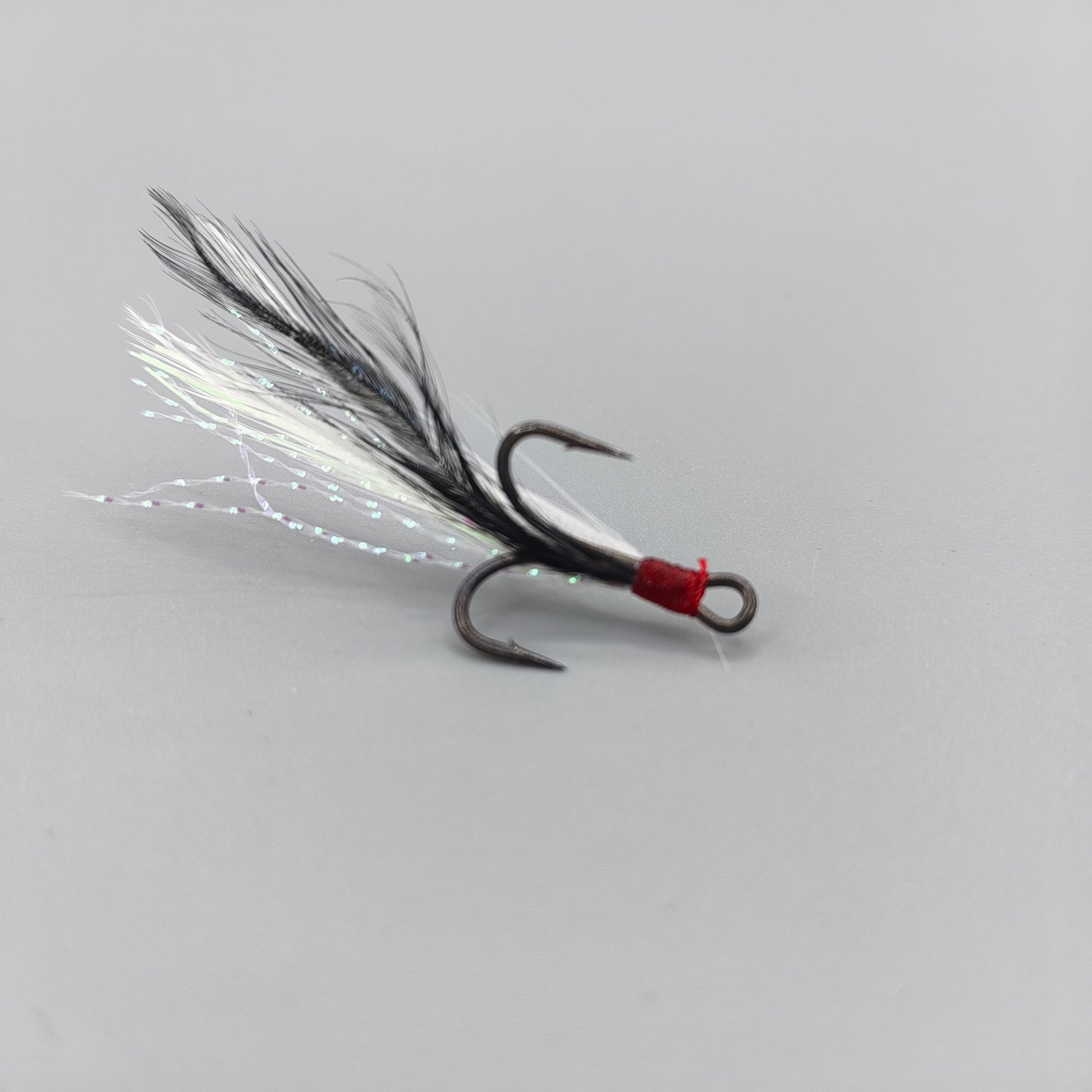 bottom fishing feathered vietnamese hooks 3x Strong Black Feather SUPER-SLIDE Treble Hooks – Custom Lure Online