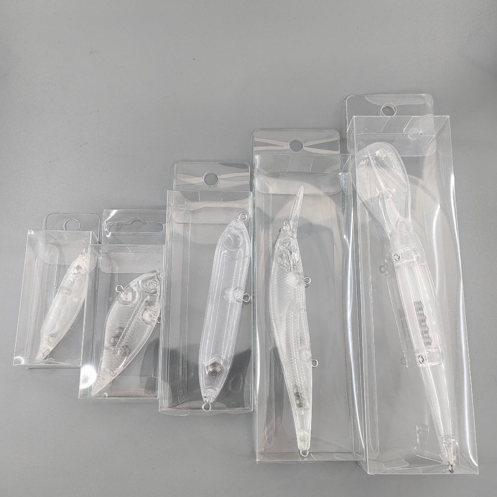 New 5 Sizes Fishing Lure Package PET Box With Hanging Hole