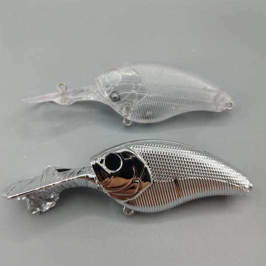 chrome fishing lure blanks bulk 5'' Silvery Mini Shad Painted Glide Bait T2A1C Buy High Quality Unpainted Wholesale from China Factory Peekii Lure it can be worked effectively in a big range of depths Plated / Chrome Lure Blanks