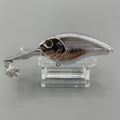 Chrome EVERGREEN COMBAT FLAT SIDE CRANK 90mm Lure Blank