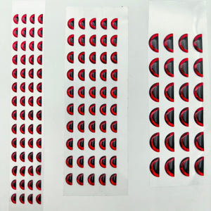 Half Moon Angry Black Red 3D Eye