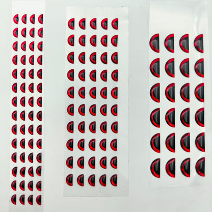 Half Moon Angry Black Red 3D Eye