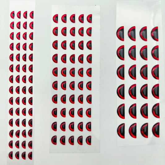 Half Moon Angry Black Red 3D Eye