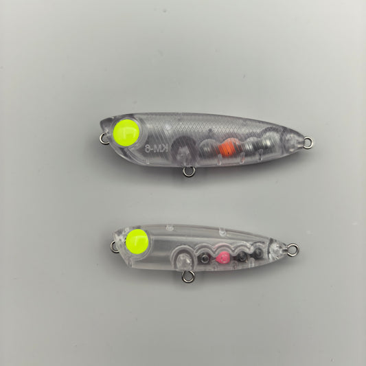 Señuelo de pesca de plástico Topwater sin pintar, T001, 100mm, 10,4g, en blanco