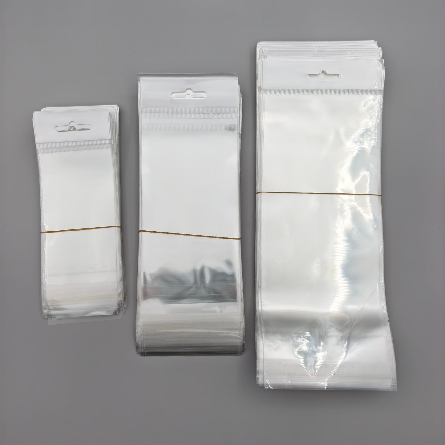 Clear Plastic Hearder Hang Bags