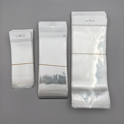 Clear Plastic Hearder Hang Bags