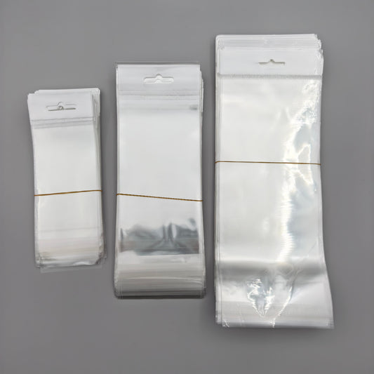 Clear Plastic Hearder Hang Bags
