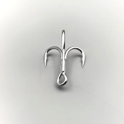 5x Strong Bright Tin Treble Hooks
