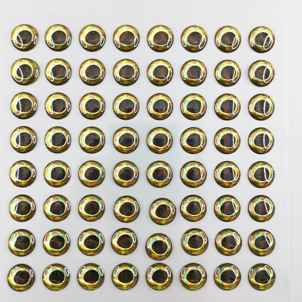 8mm fish lure eyes Silver Reflective 2D Flat Stick-On Fishing Tackle Craft These 3 Splihome 100Pcs/Lot Fishing Lure Eyes